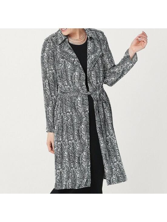 Laurie felt Sweaters - 2573 Laurie Felt Animal-Print Duster BLACK SNAKE sz L